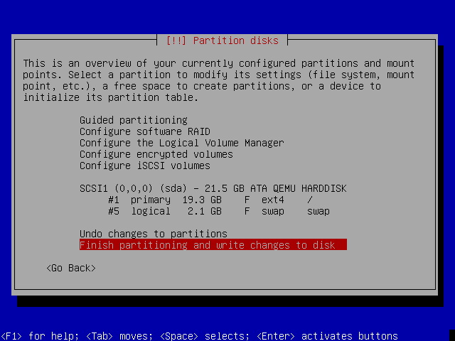 Write changes to disk