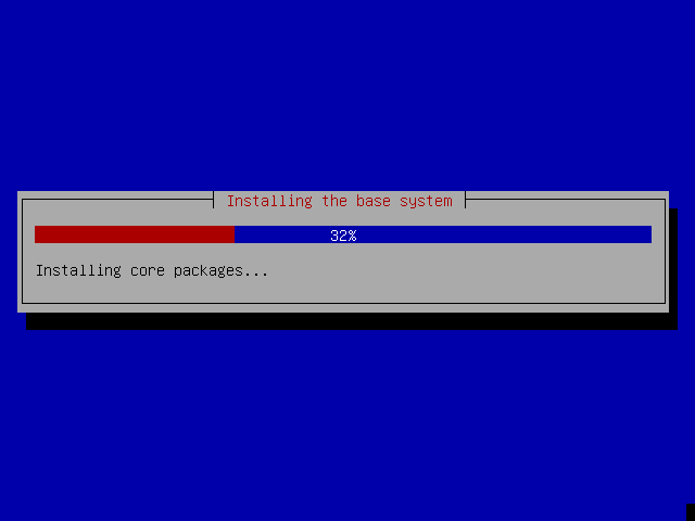 Waiting for the base system install